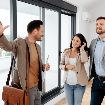Couple touring new home