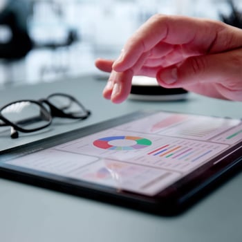 budgeting app on tablet