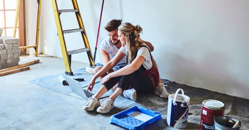Family in renovated home