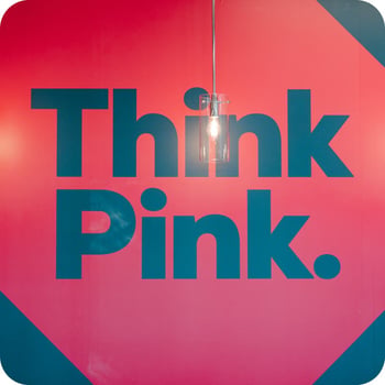 Think Pink wall at CCCU branch