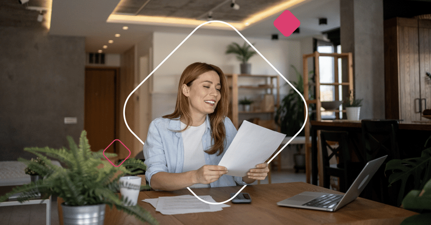 Woman reviewing finances