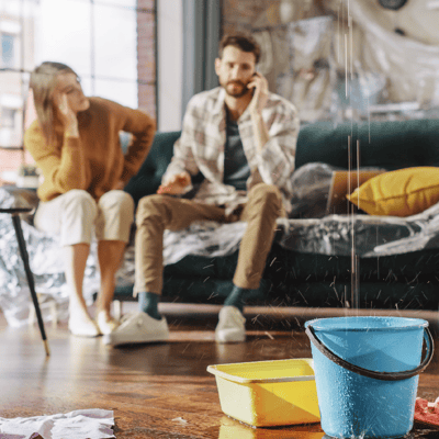 Couple's apartment flooding