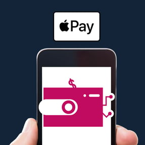 Apple Pay logo and cell phone