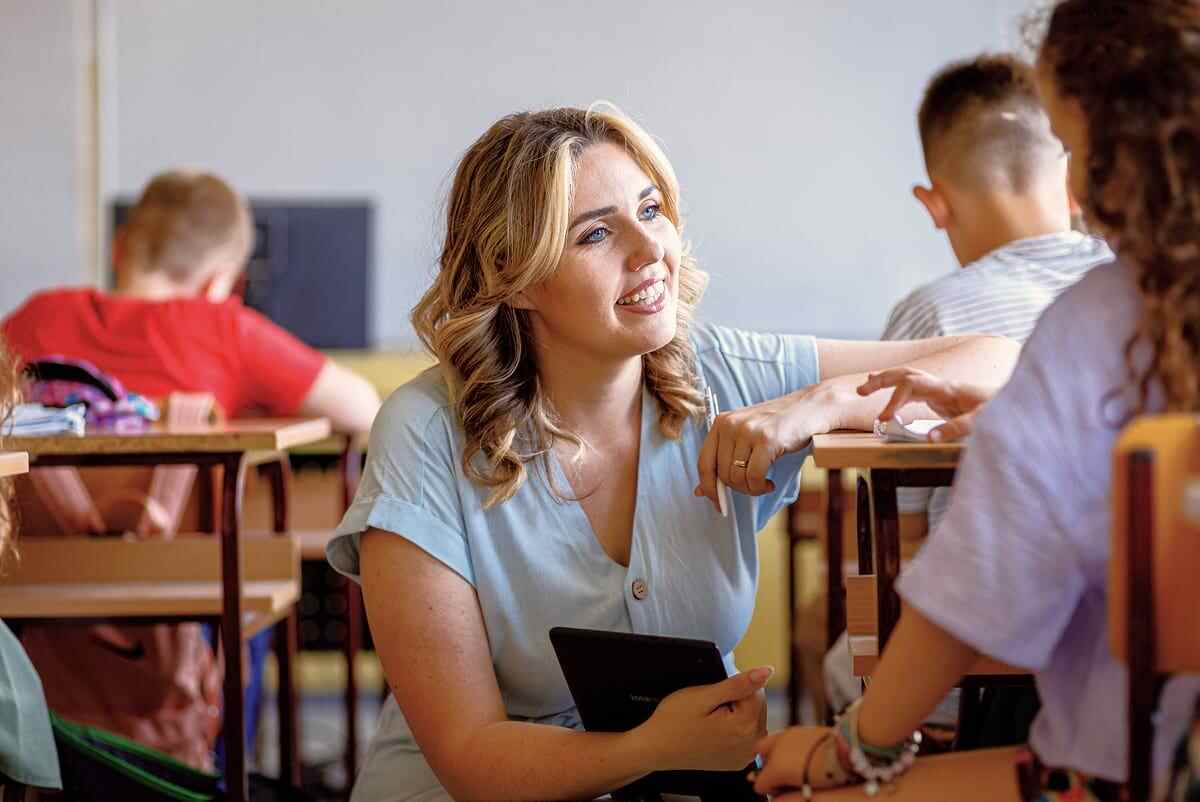 teacher in classroom
