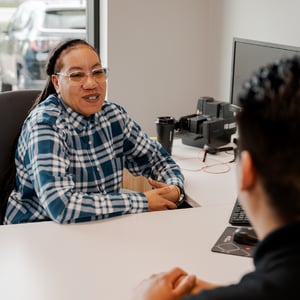 CCCU employee with member