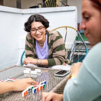 Friends playing game