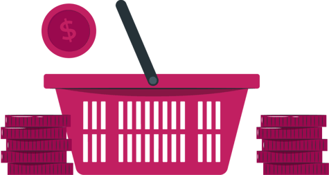 Shopping basket graphic